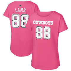 CeeDee Lamb  Girls Youth Player Name & Number T-Shirt - Dallas Cowboys
