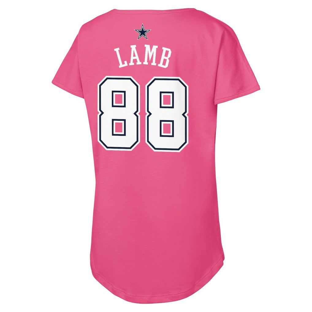 CeeDee Lamb  Girls Youth Player Name & Number T-Shirt - Dallas Cowboys