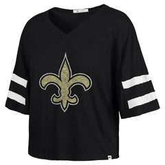 '47 Women's Premier Scout Cropped V-Neck T-Shirt - New Orleans Saints