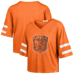 '47 Women's Premier Scout Cropped V-Neck T-Shirt - Cleveland Browns