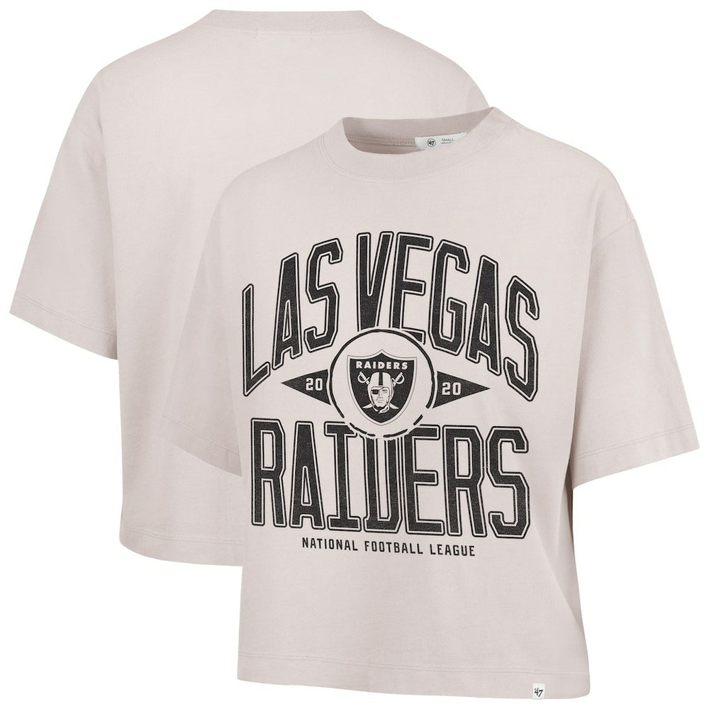 '47 Women's Cropped Windthrow Ravine T-Shirt - Las Vegas Raiders
