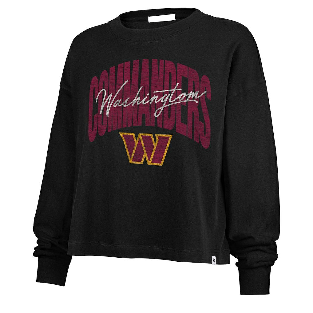 '47 Women's Muse Sydney Long Sleeve Cropped T-Shirt - Washington Commanders