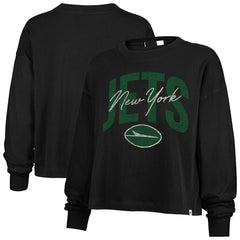 '47 Women's Muse Sydney Long Sleeve Cropped T-Shirt - New York Jets