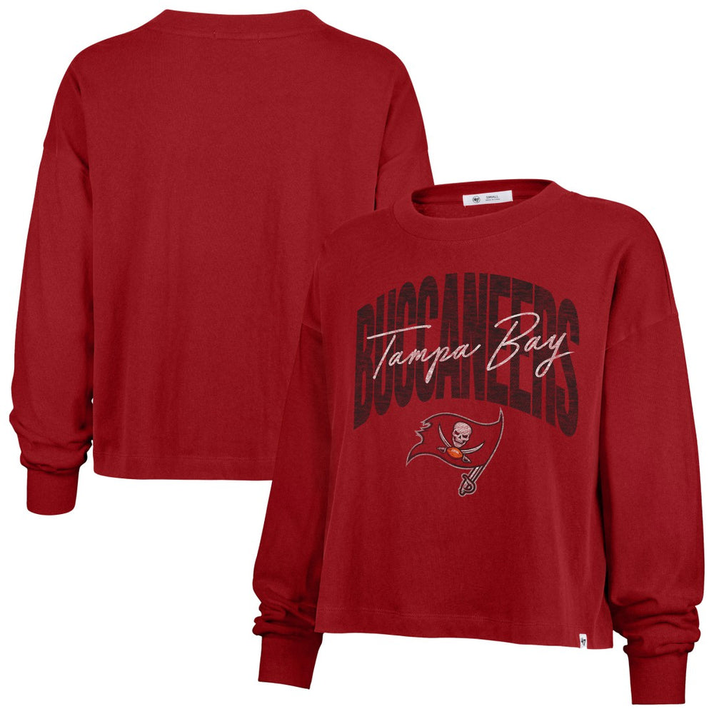 '47 Women's Muse Sydney Long Sleeve Cropped T-Shirt - Tampa Bay Buccaneers