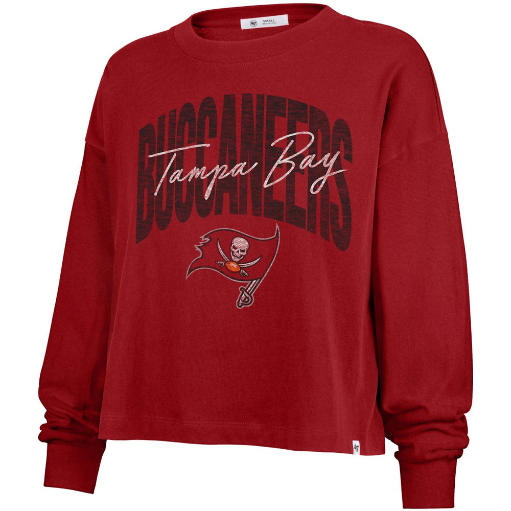 '47 Women's Muse Sydney Long Sleeve Cropped T-Shirt - Tampa Bay Buccaneers