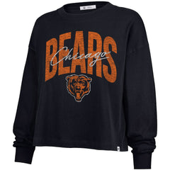 '47 Women's Muse Sydney Long Sleeve Cropped T-Shirt - Chicago Bears