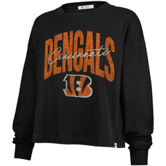 '47 Women's Muse Sydney Long Sleeve Cropped T-Shirt - Cincinnati Bengals