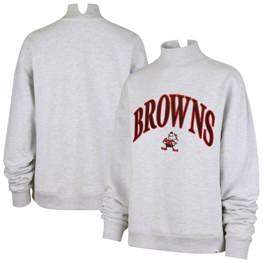 '47 Women's Vantage Mock Neck Pullover Sweatshirt - Cleveland Browns