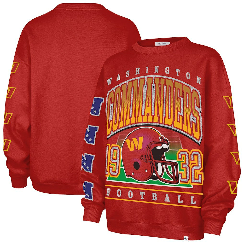 '47 Women's Go Big Oversized Pullover Sweatshirt - Washington Commanders