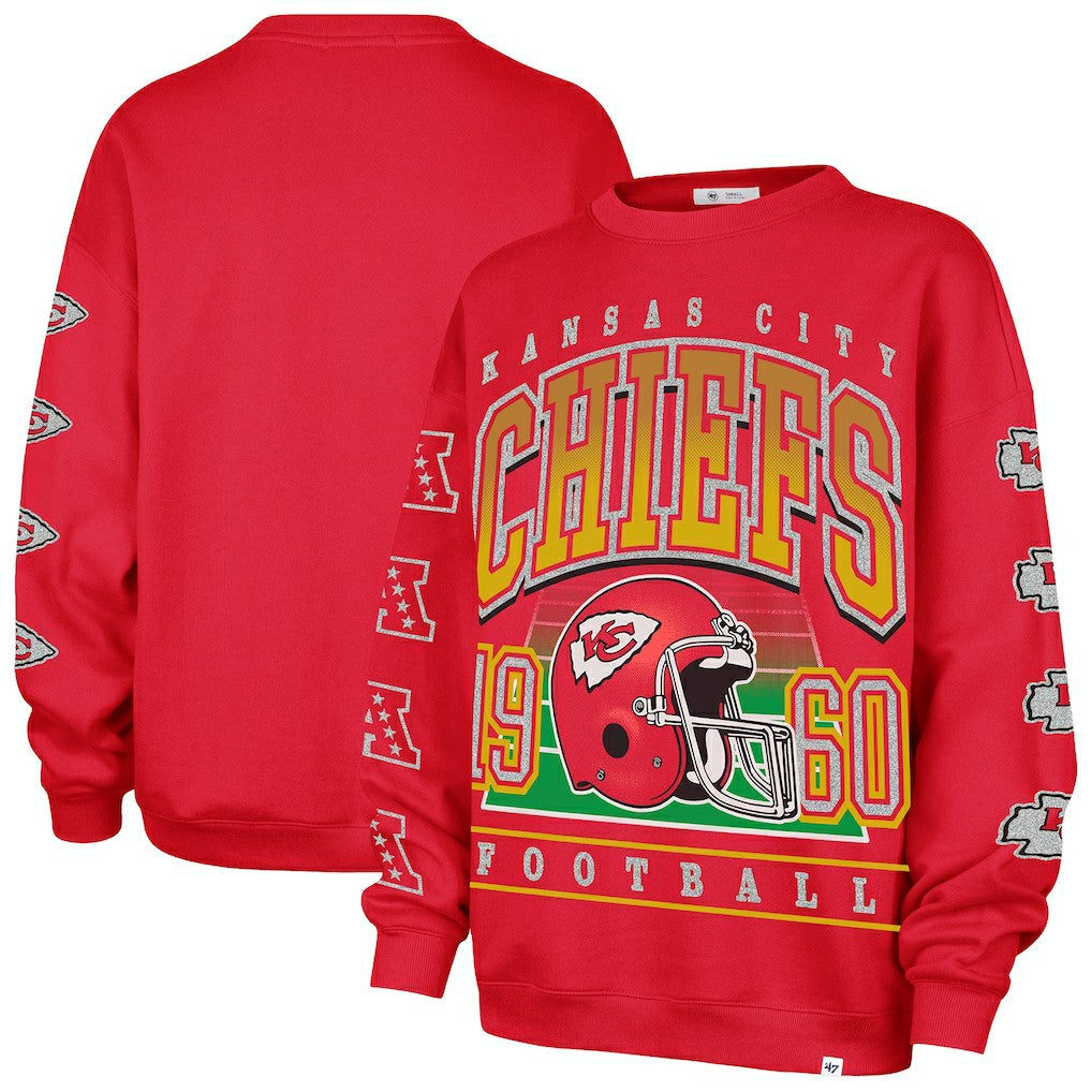 '47 Women's Go Big Oversized Pullover Sweatshirt - Kansas City Chiefs