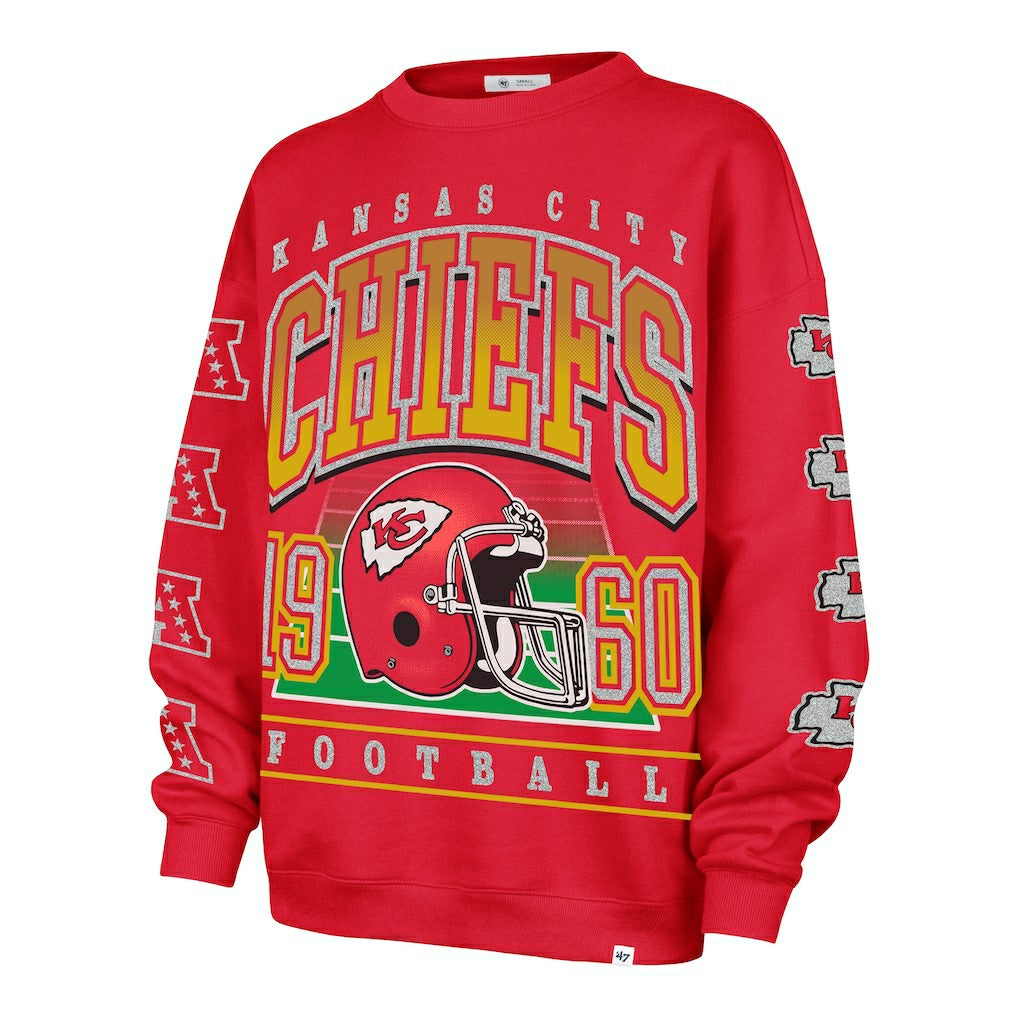 '47 Women's Go Big Oversized Pullover Sweatshirt - Kansas City Chiefs
