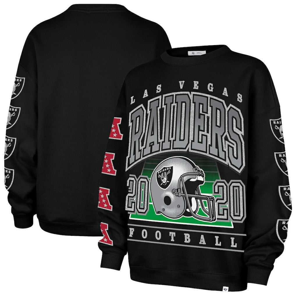 '47 Women's Go Big Oversized Pullover Sweatshirt - Las Vegas Raiders