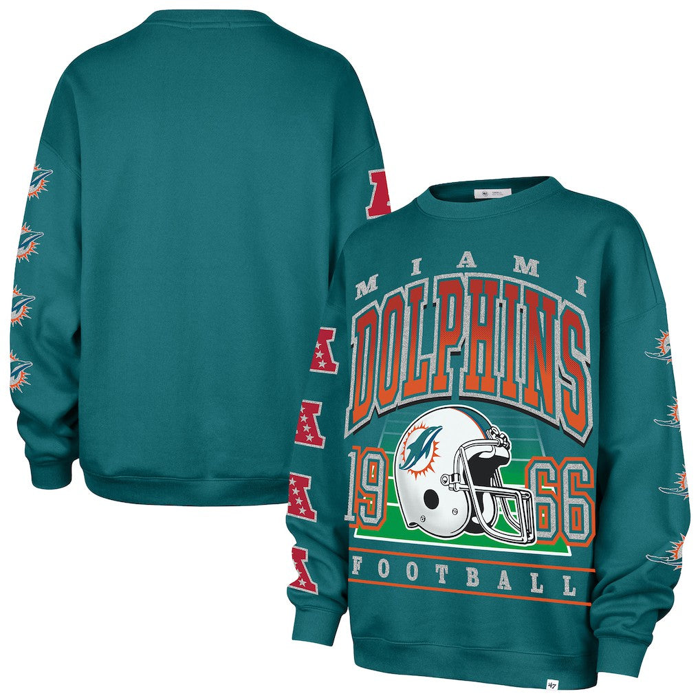 '47 Women's Go Big Oversized Pullover Sweatshirt - Miami Dolphins