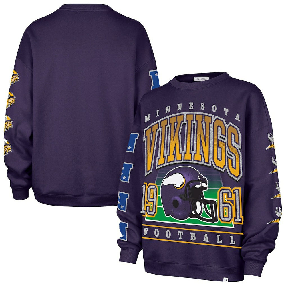 '47 Women's Go Big Oversized Pullover Sweatshirt - Minnesota Vikings
