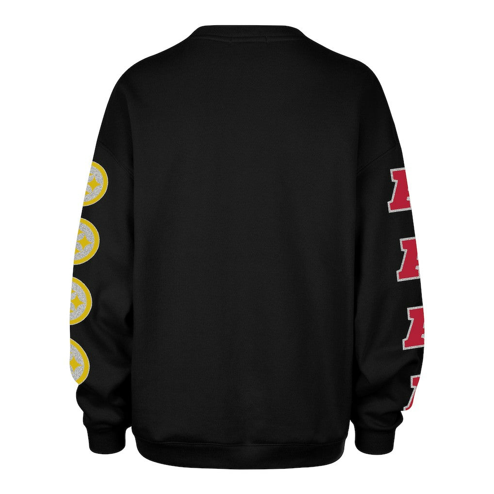 '47 Women's Go Big Oversized Pullover Sweatshirt - Pittsburgh Steelers