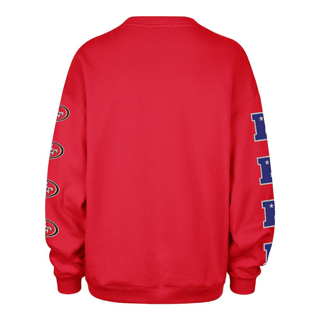 '47 Women's Go Big Oversized Pullover Sweatshirt - San Francisco 49ers