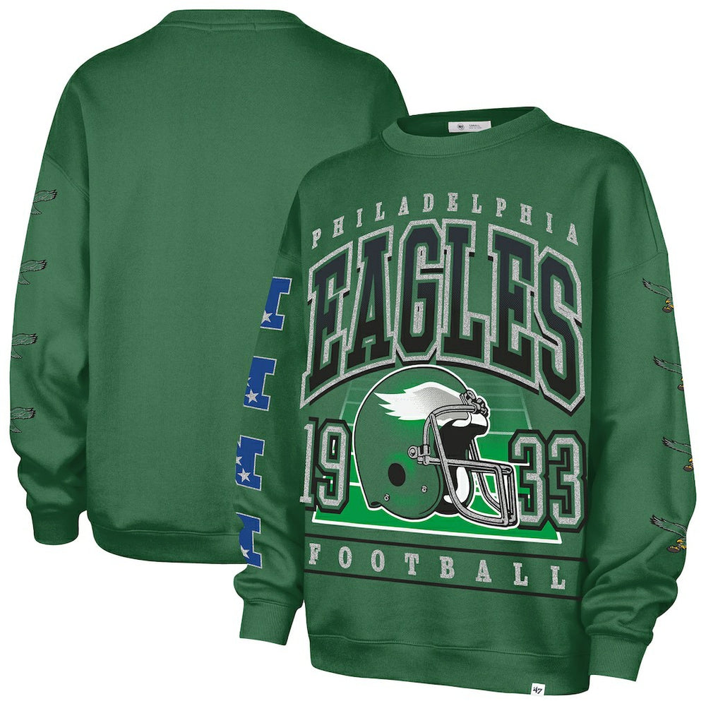 '47 Women's Go Big Oversized Pullover Sweatshirt - Philadelphia Eagles