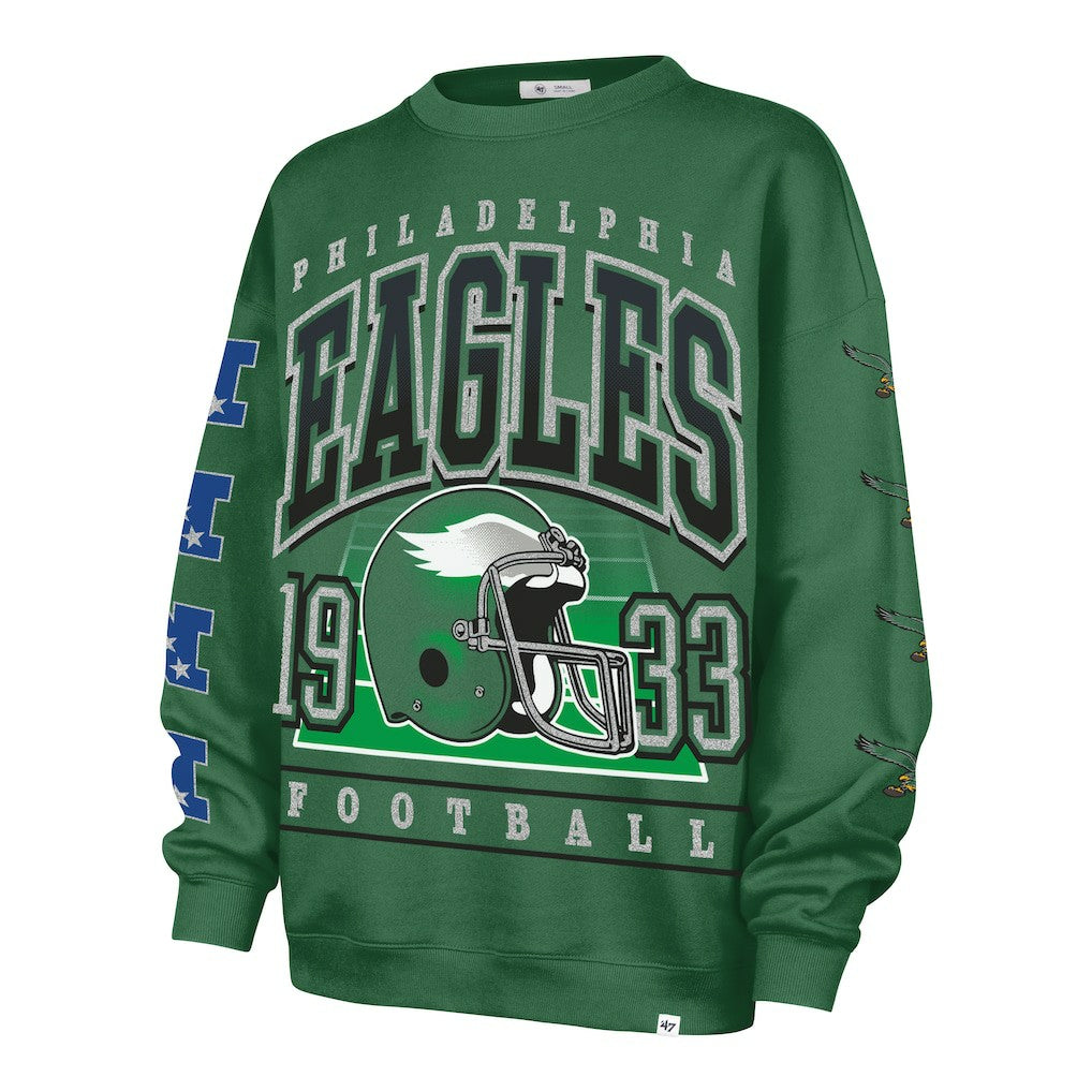 '47 Women's Go Big Oversized Pullover Sweatshirt - Philadelphia Eagles