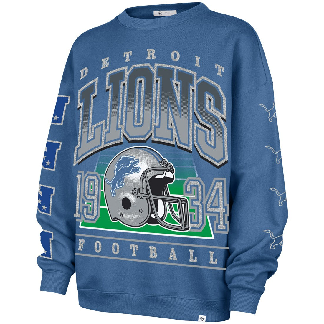 '47 Women's Go Big Oversized Pullover Sweatshirt - Detroit Lions