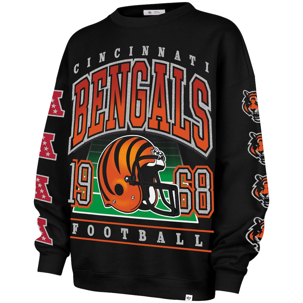 '47 Women's Go Big Oversized Pullover Sweatshirt - Cincinnati Bengals