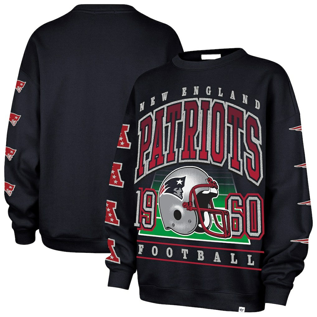 '47 Women's Go Big Oversized Pullover Sweatshirt - New England Patriots