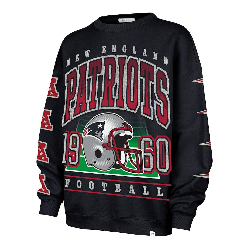 '47 Women's Go Big Oversized Pullover Sweatshirt - New England Patriots