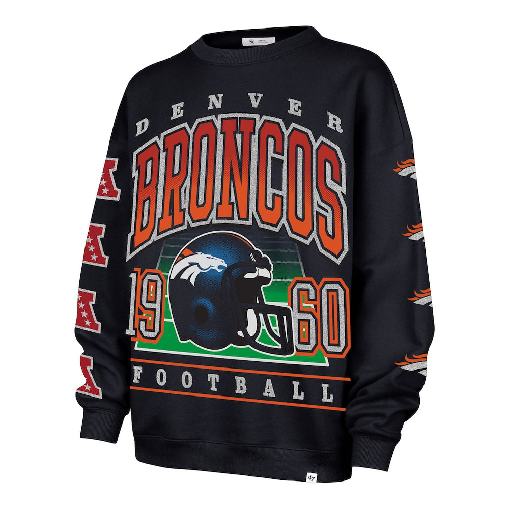 '47 Women's Go Big Oversized Pullover Sweatshirt - Denver Broncos