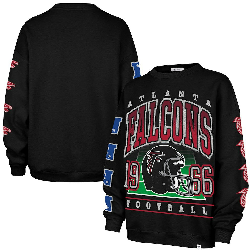 '47 Women's Go Big Oversized Pullover Sweatshirt - Atlanta Falcons