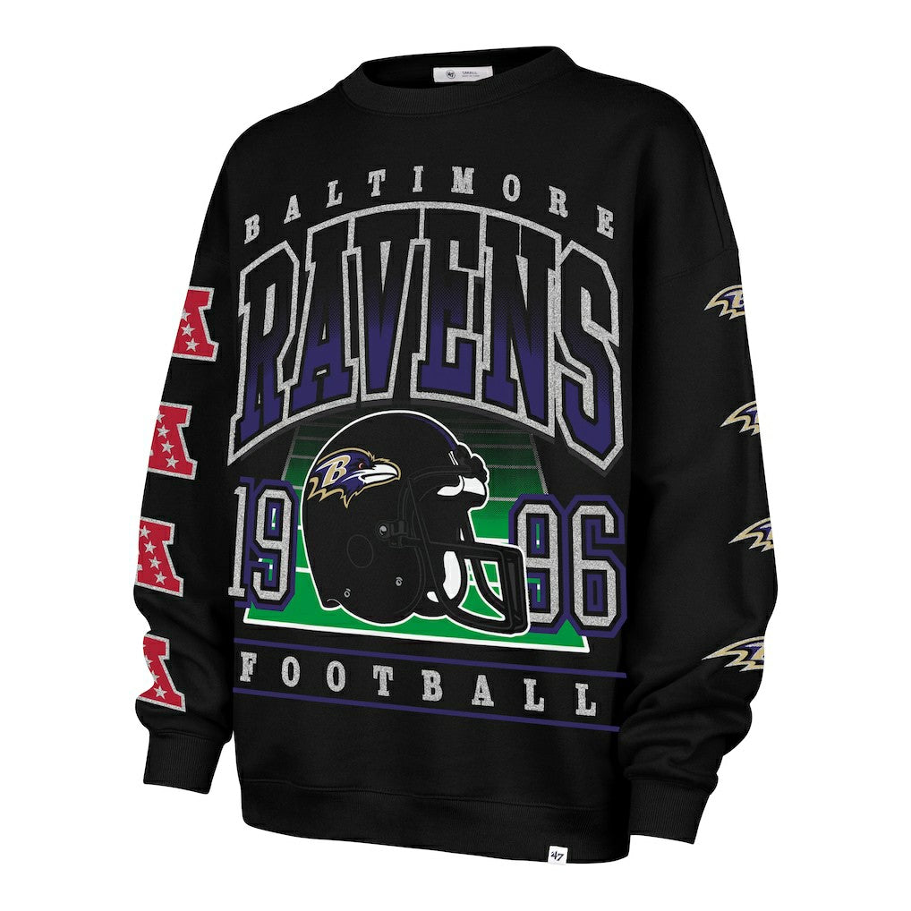 '47 Women's Go Big Oversized Pullover Sweatshirt - Baltimore Ravens