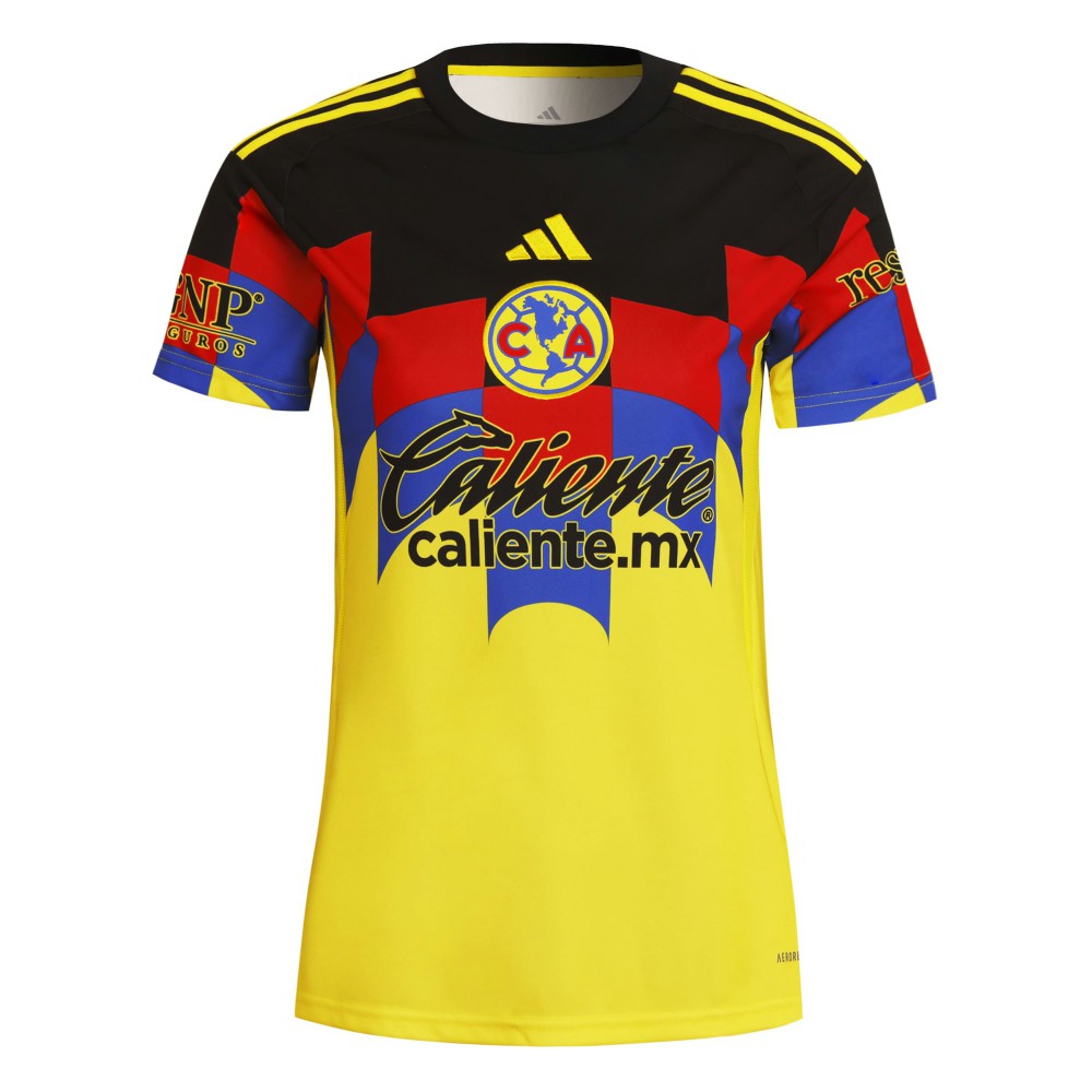 Club America Women's 2025/26 Home Replica Jersey - Adidas Yellow