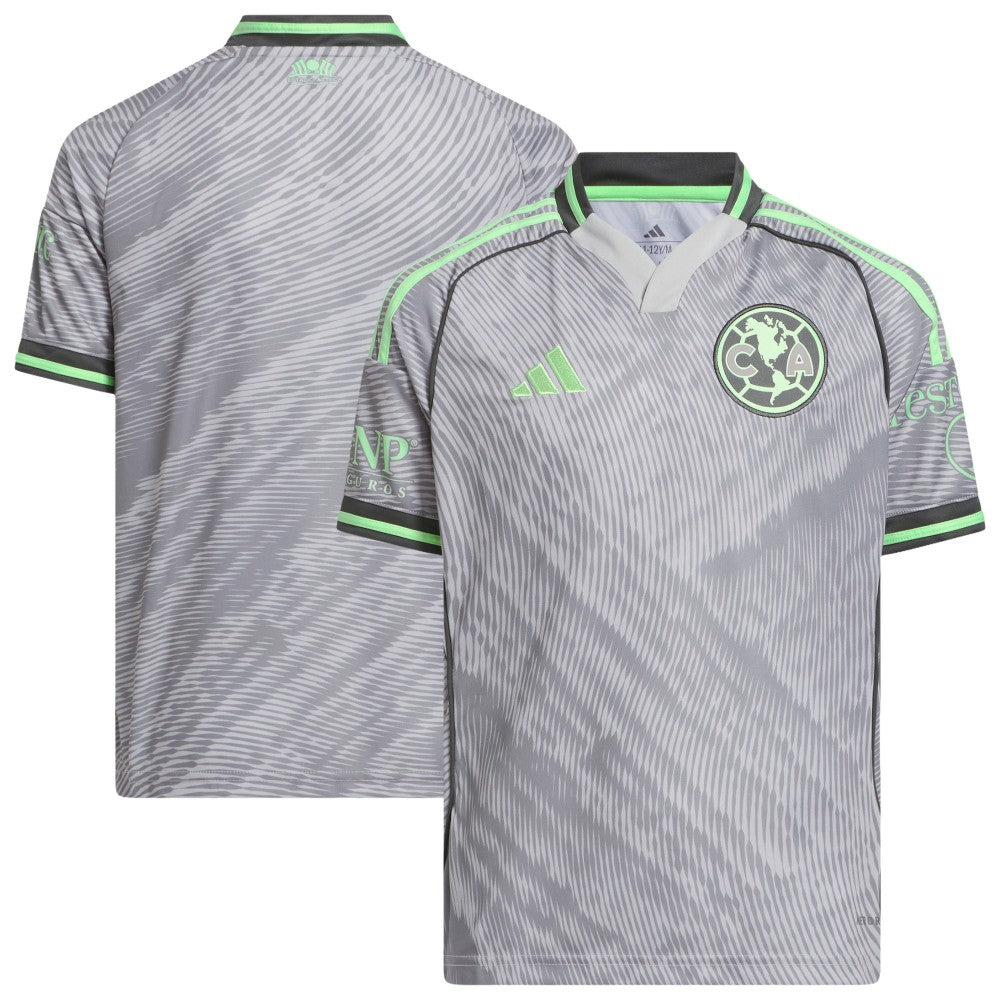Club America Youth 2025 Third Replica Jersey - Adidas Gray