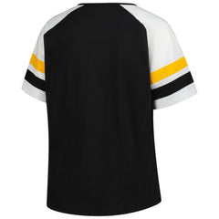 MLB Pittsburgh Pirates Profile Women's Plus Sized Arched Notch Neck T-Shirt