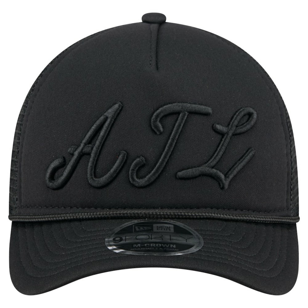 MLB Atlanta Braves New Era City Initial 9FORTY A-Frame M-Crown Adjustable Trucker Hat