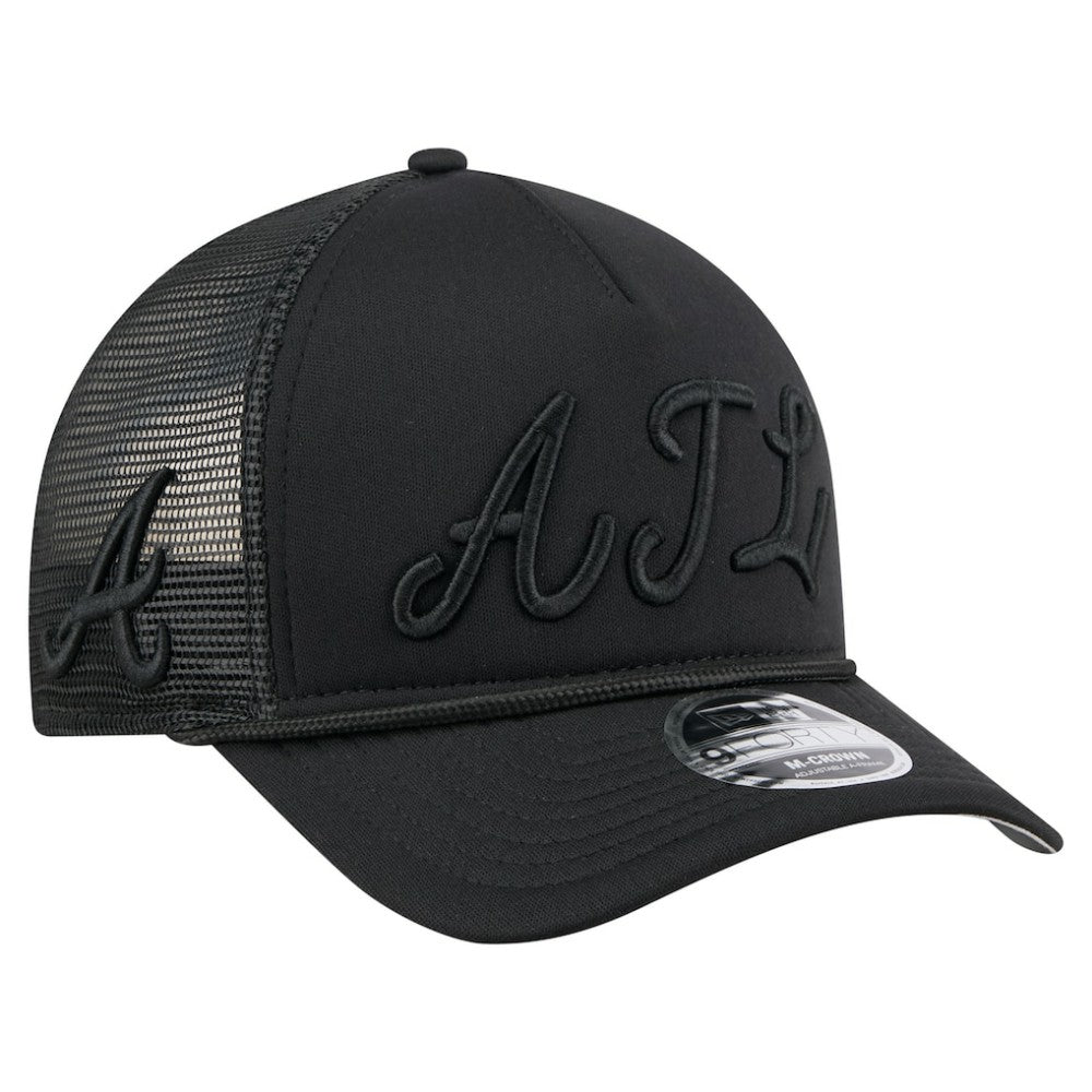 MLB Atlanta Braves New Era City Initial 9FORTY A-Frame M-Crown Adjustable Trucker Hat