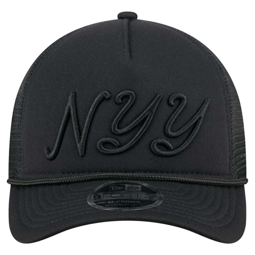 MLB New York Yankees New Era City Initial 9FORTY A-Frame M-Crown Adjustable Trucker Hat