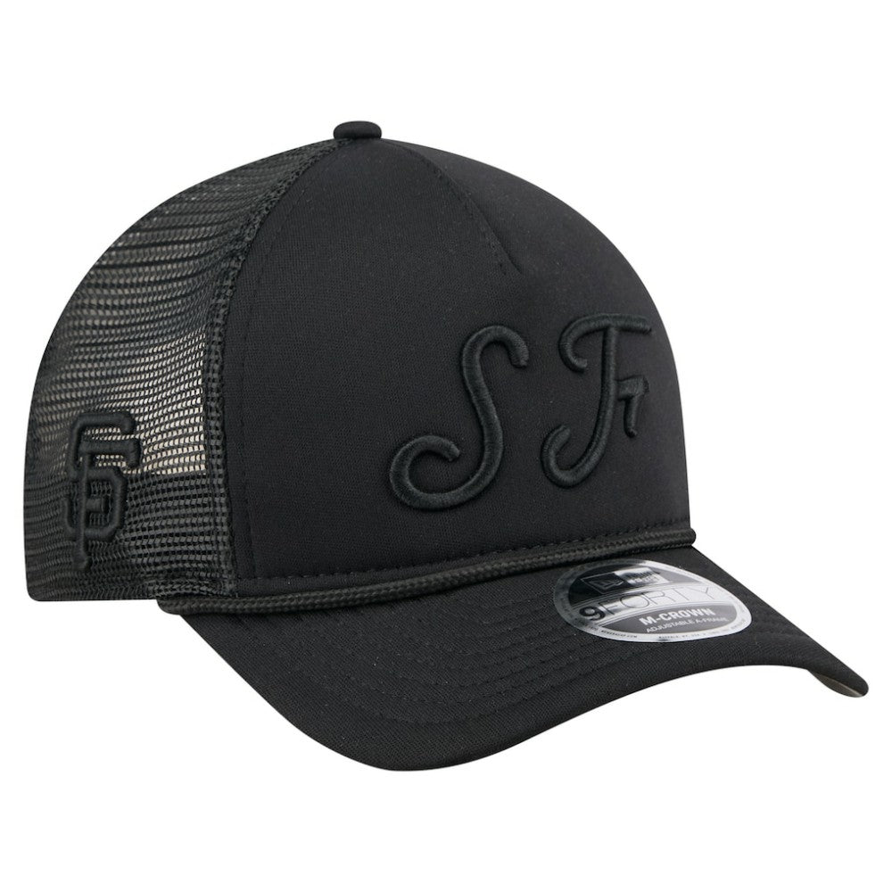 MLB San Francisco Giants New Era City Initial 9FORTY A-Frame M-Crown Adjustable Trucker Hat