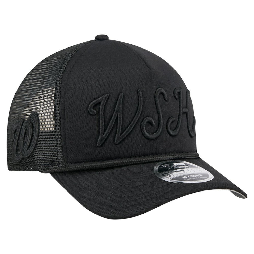MLB Washington Nationals New Era City Initial 9FORTY A-Frame M-Crown Adjustable Trucker Hat