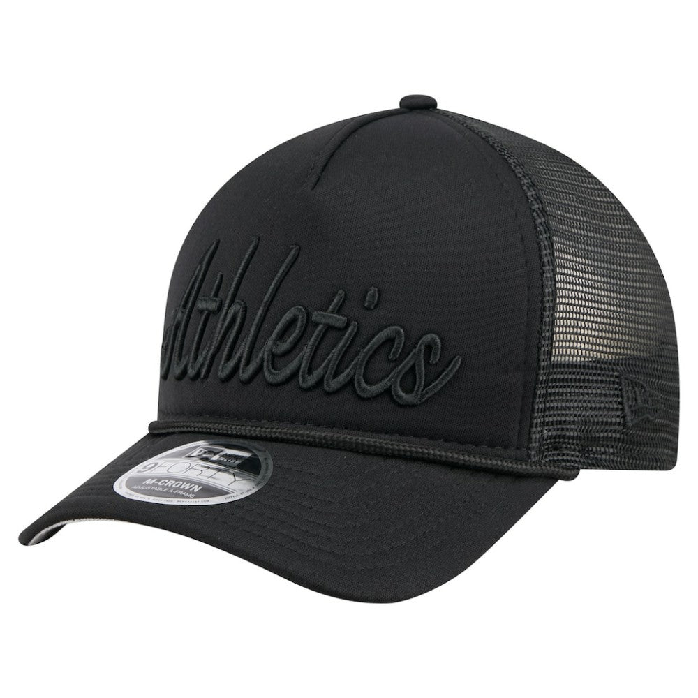 MLB Athletics New Era City Initial 9FORTY A-Frame M-Crown Adjustable Trucker Hat