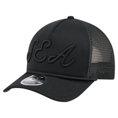 MLB Seattle Mariners New Era City Initial 9FORTY A-Frame M-Crown Adjustable Trucker Hat