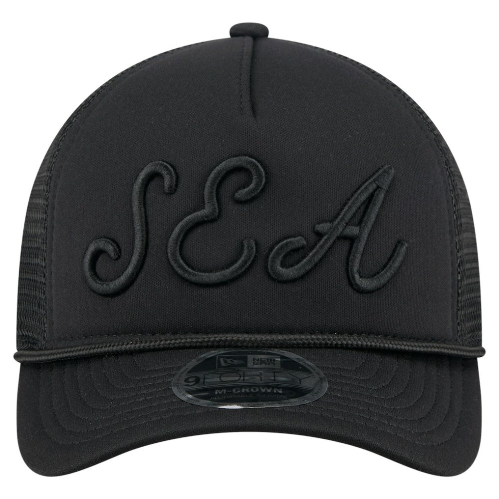 MLB Seattle Mariners New Era City Initial 9FORTY A-Frame M-Crown Adjustable Trucker Hat