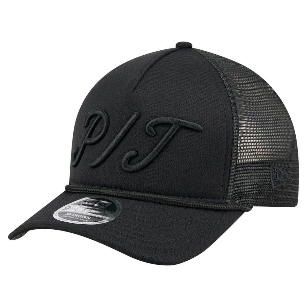 MLB Pittsburgh Pirates New Era City Initial 9FORTY A-Frame M-Crown Adjustable Trucker Hat