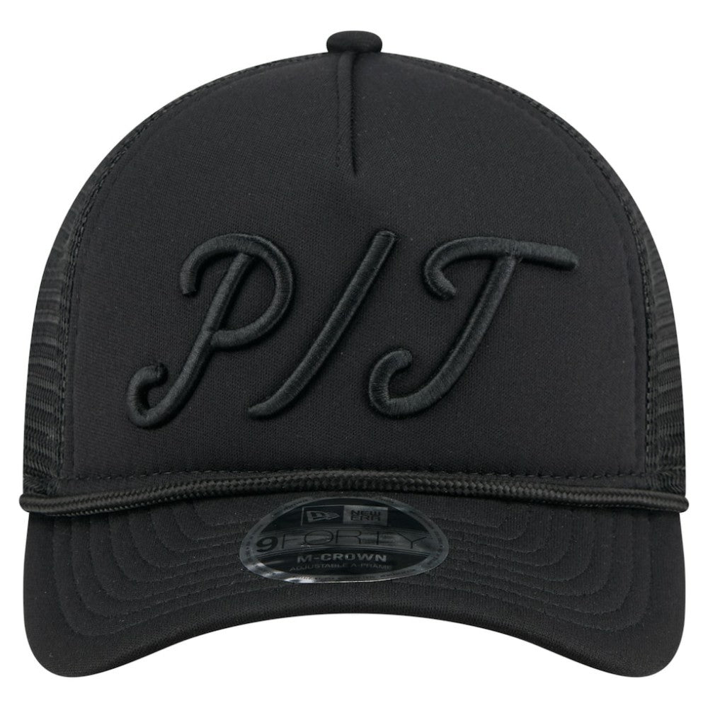 MLB Pittsburgh Pirates New Era City Initial 9FORTY A-Frame M-Crown Adjustable Trucker Hat