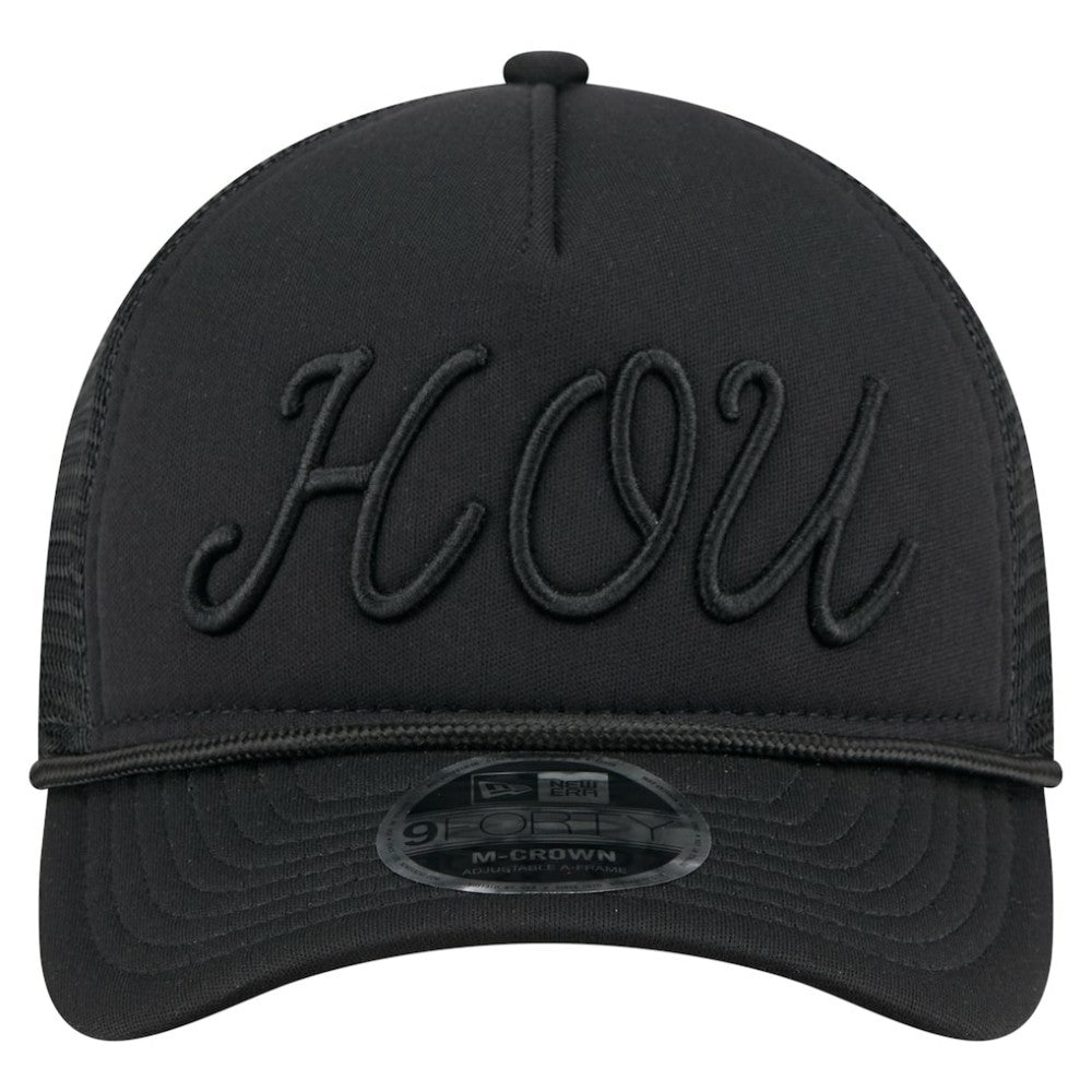 MLB Houston Astros New Era City Initial 9FORTY A-Frame M-Crown Adjustable Trucker Hat