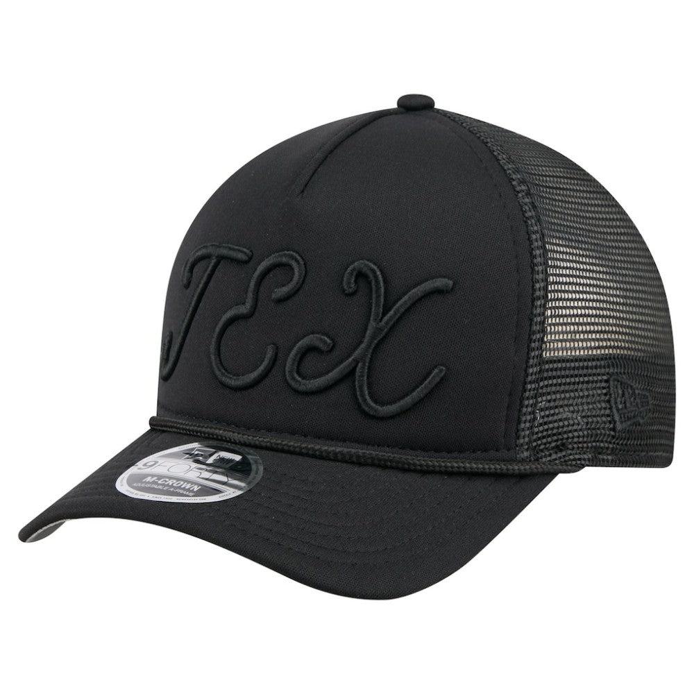 MLB Texas Rangers New Era City Initial 9FORTY A-Frame M-Crown Adjustable Trucker Hat