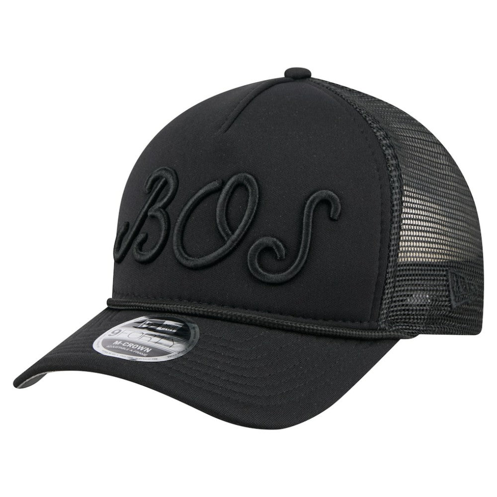 MLB Boston Red Sox New Era City Initial 9FORTY A-Frame M-Crown Adjustable Trucker Hat