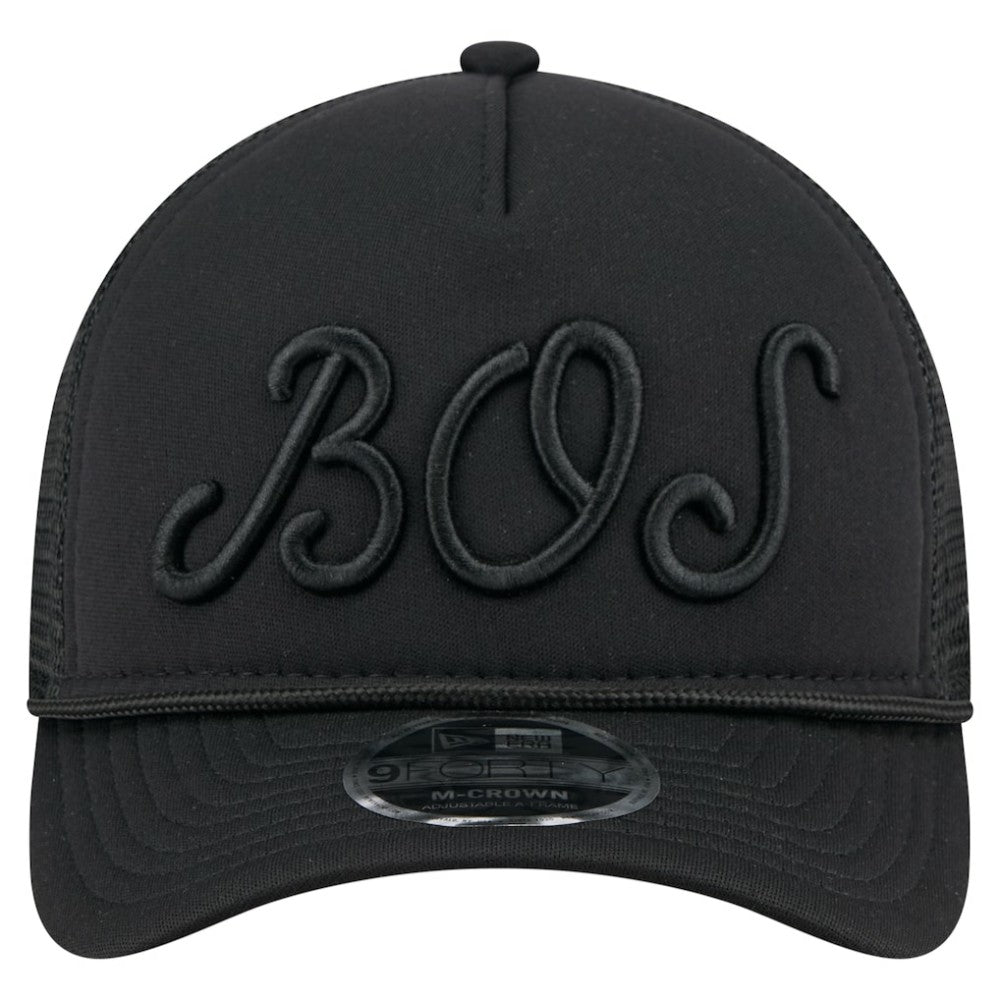 MLB Boston Red Sox New Era City Initial 9FORTY A-Frame M-Crown Adjustable Trucker Hat