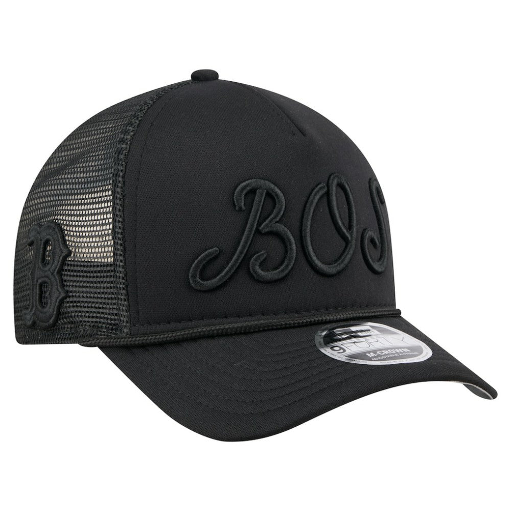 MLB Boston Red Sox New Era City Initial 9FORTY A-Frame M-Crown Adjustable Trucker Hat
