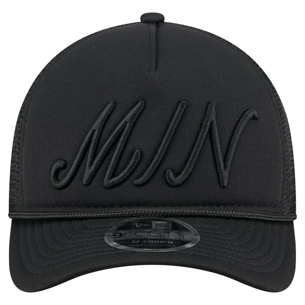 MLB Minnesota Twins New Era City Initial 9FORTY A-Frame M-Crown Adjustable Trucker Hat