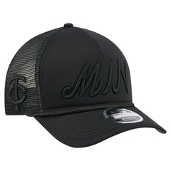 MLB Minnesota Twins New Era City Initial 9FORTY A-Frame M-Crown Adjustable Trucker Hat