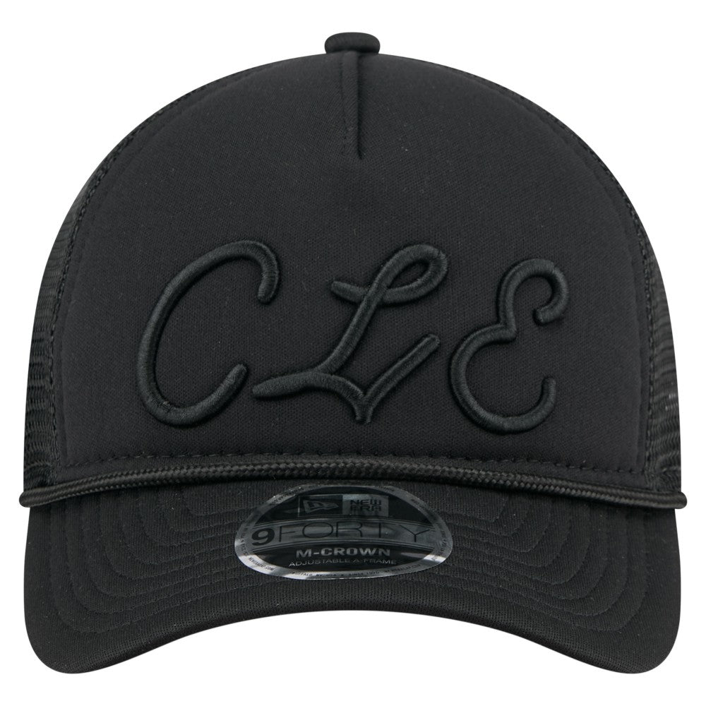 MLB Cleveland Guardians New Era City Initial 9FORTY A-Frame M-Crown Adjustable Trucker Hat